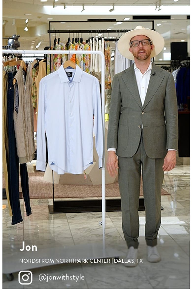 Slim Fit Performance Stretch Dot Dress Shirt video