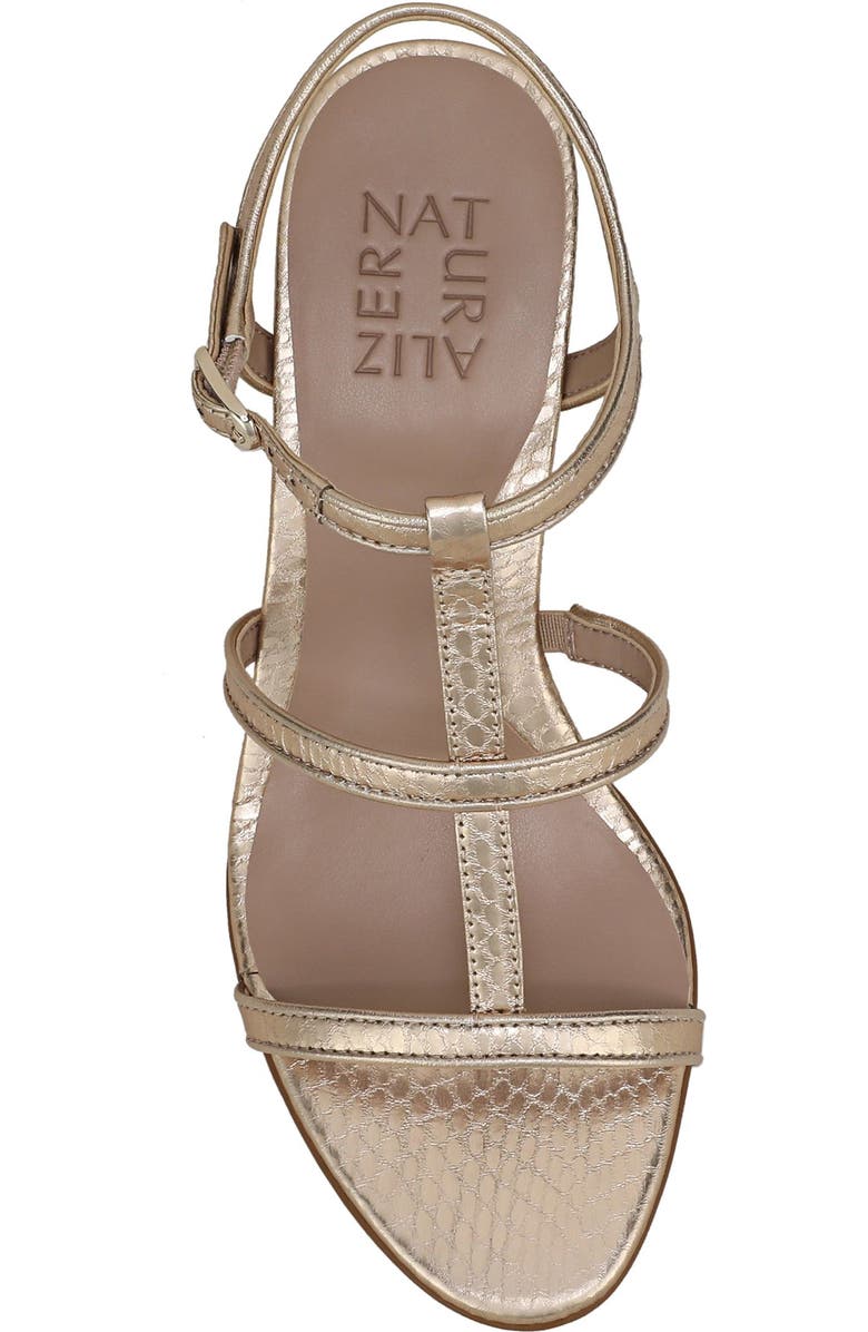 Naturalizer Bristol Cage Sandal, Alternate, color, Champagne Snake Faux Leather