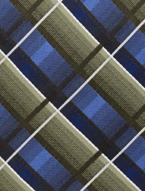 Synrgy By Dxl Big & Tall Multicolored Plaid Tie In Blue