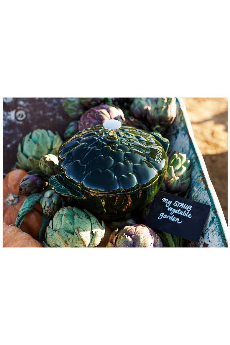 3-Quart Enameled Artichoke Cast Iron Dutch Oven, Alternate, color, BASIL