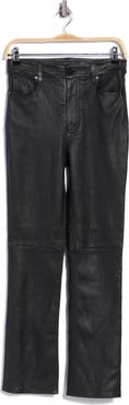 ALICE + OLIVIA Casey High Waist Leather Slim Pants