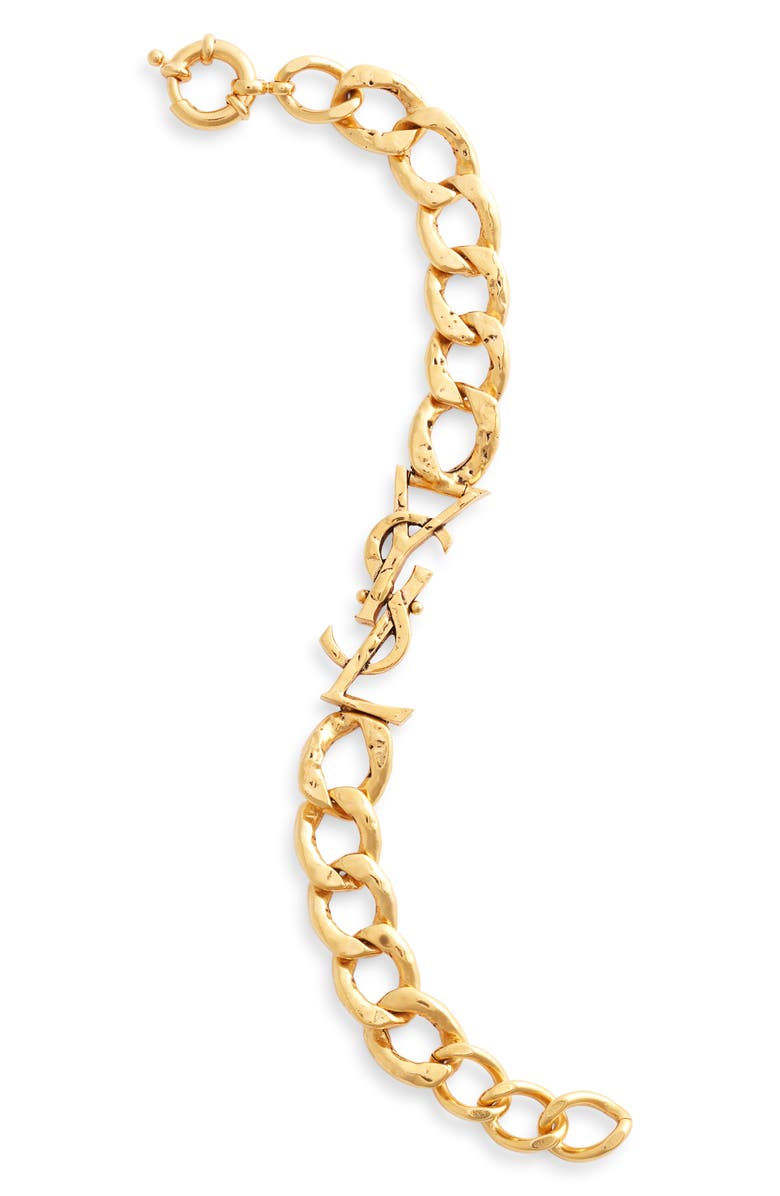 Saint Laurent Cassandre Chain Link Bracelet, Main, color, 