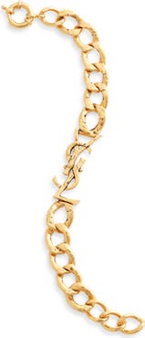 Saint Laurent Cassandre Chain Link Bracelet
