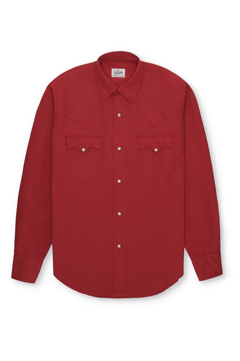 Kayace Texan Cotton Shirt, Main, color, RED