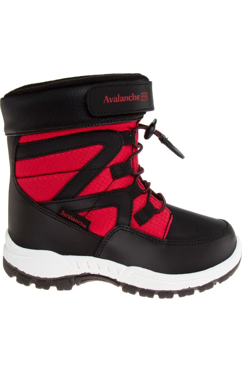AVALANCHE Kids' Avalanche Snow Boot, Alternate, color, Black/Red