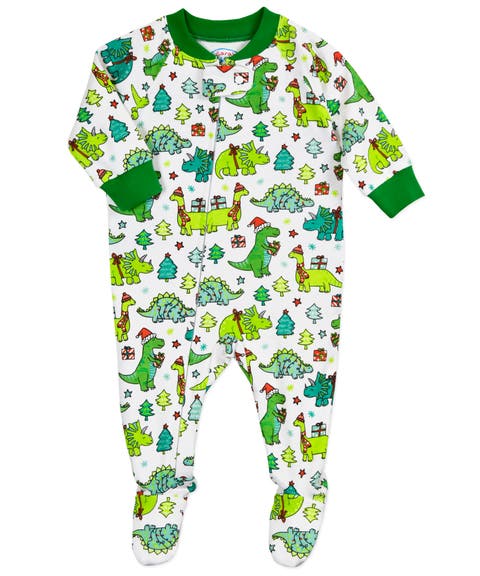 Loose Fit Cozy Zip Up Footed Pajama (Baby)
