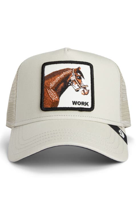 Work Horse Embroidered Patch Trucker Hat