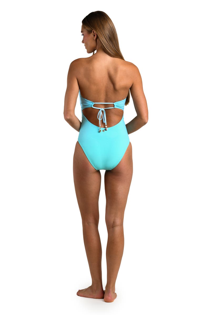 Sunshine 79 Ombré Illusions Bandeau One-Piece Swimsuit, Alternate, color, Seafoam
