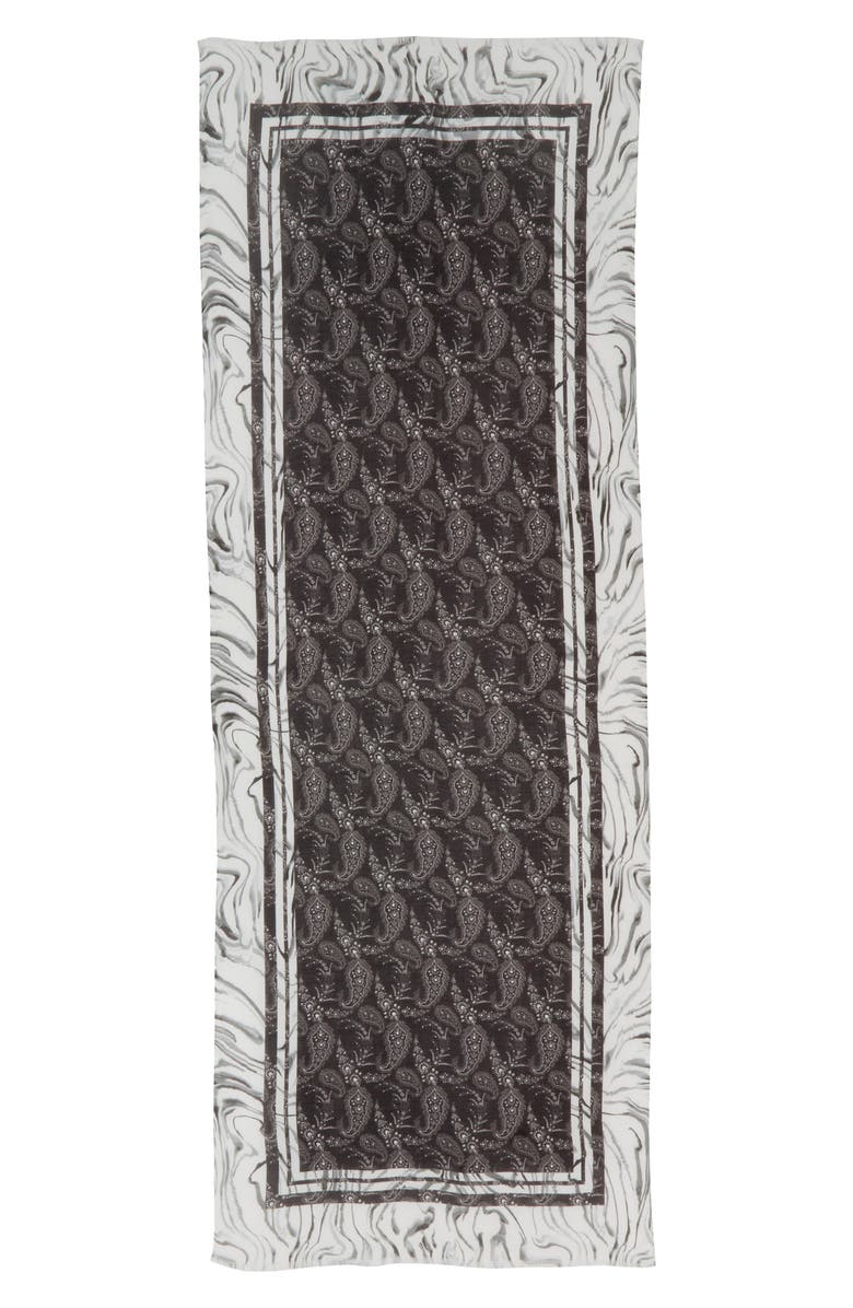 AllSaints Rosey Paisley Scarf, Alternate, color,