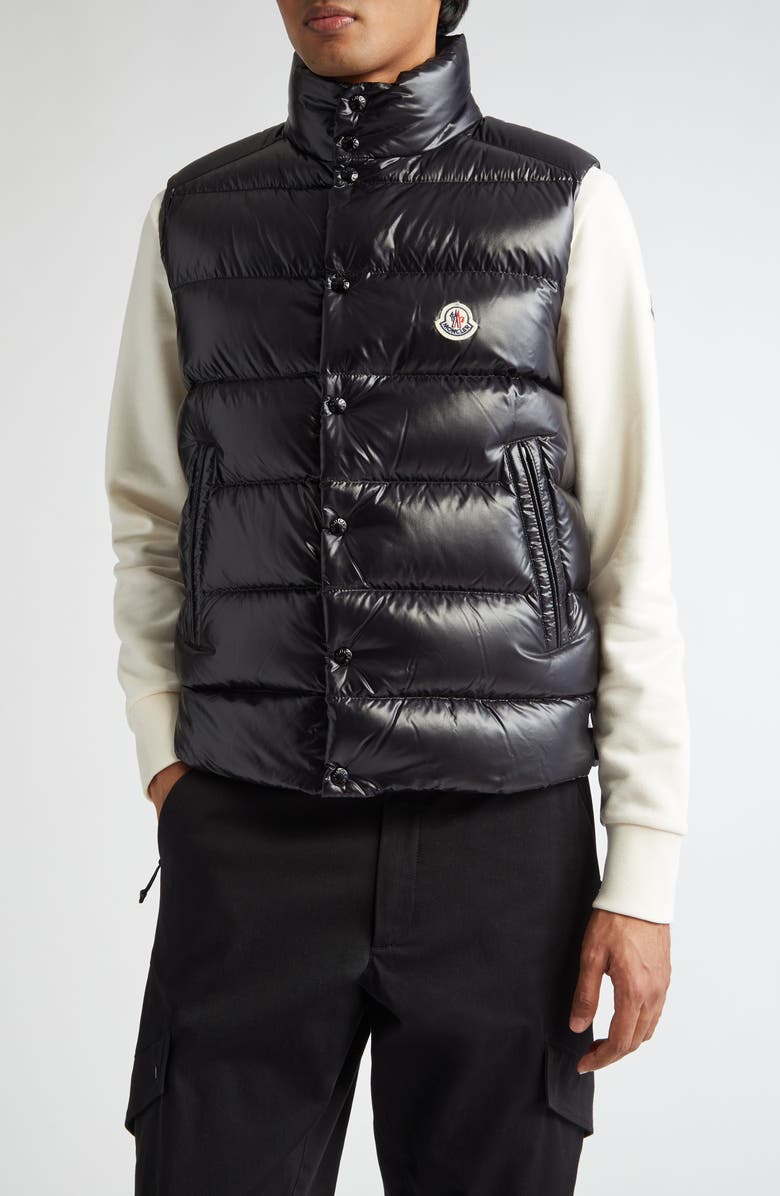 Moncler Tibb Down Puffer Vest, Main, color, U99-Dark Black