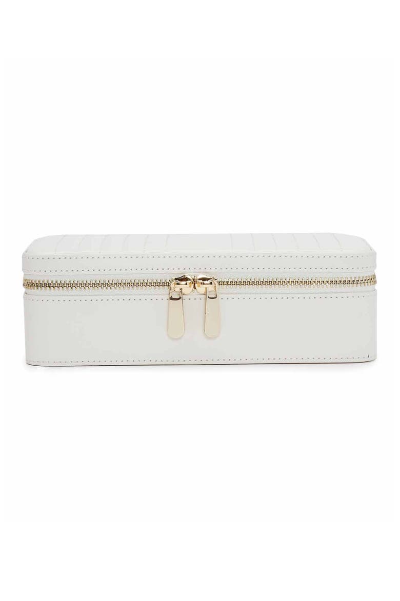 Maria Medium Zip Jewelry Case, Main, color, WHITE