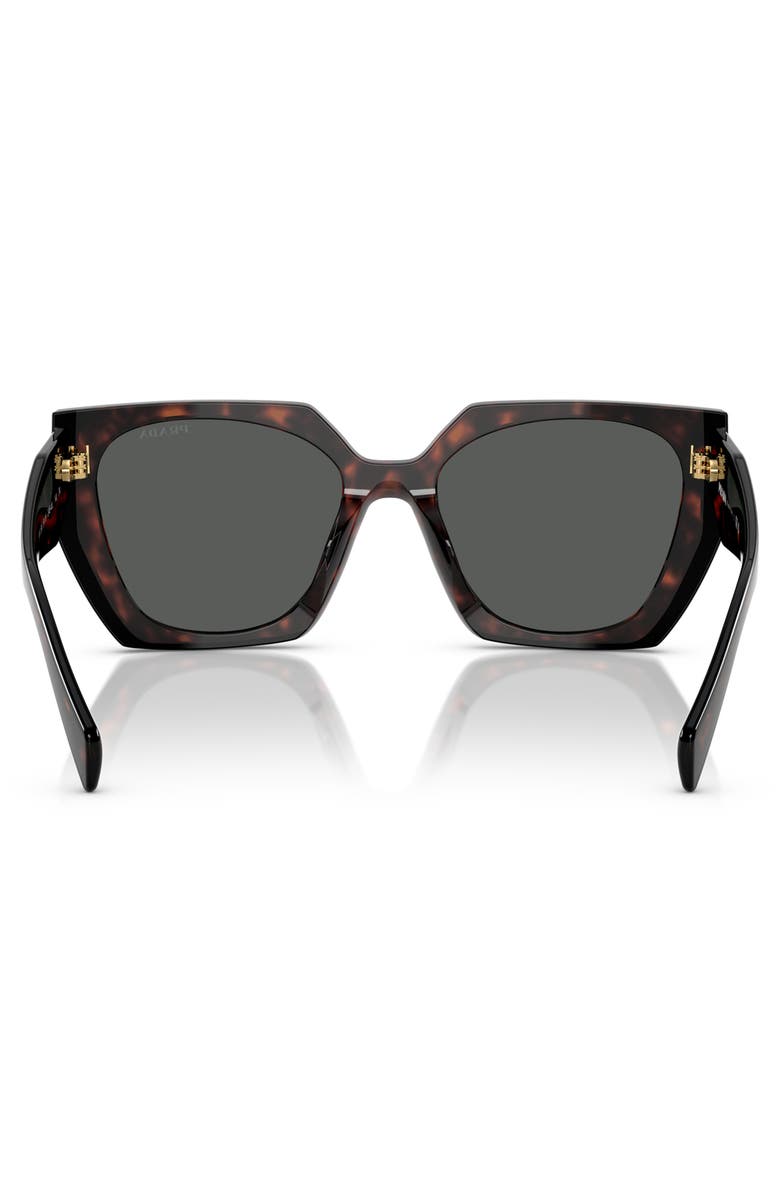 Prada 54mm Geometric Sunglasses, Alternate, color, Black Grey