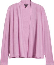 Eileen Fisher Organic Linen & Organic Cotton Open Front Cardigan