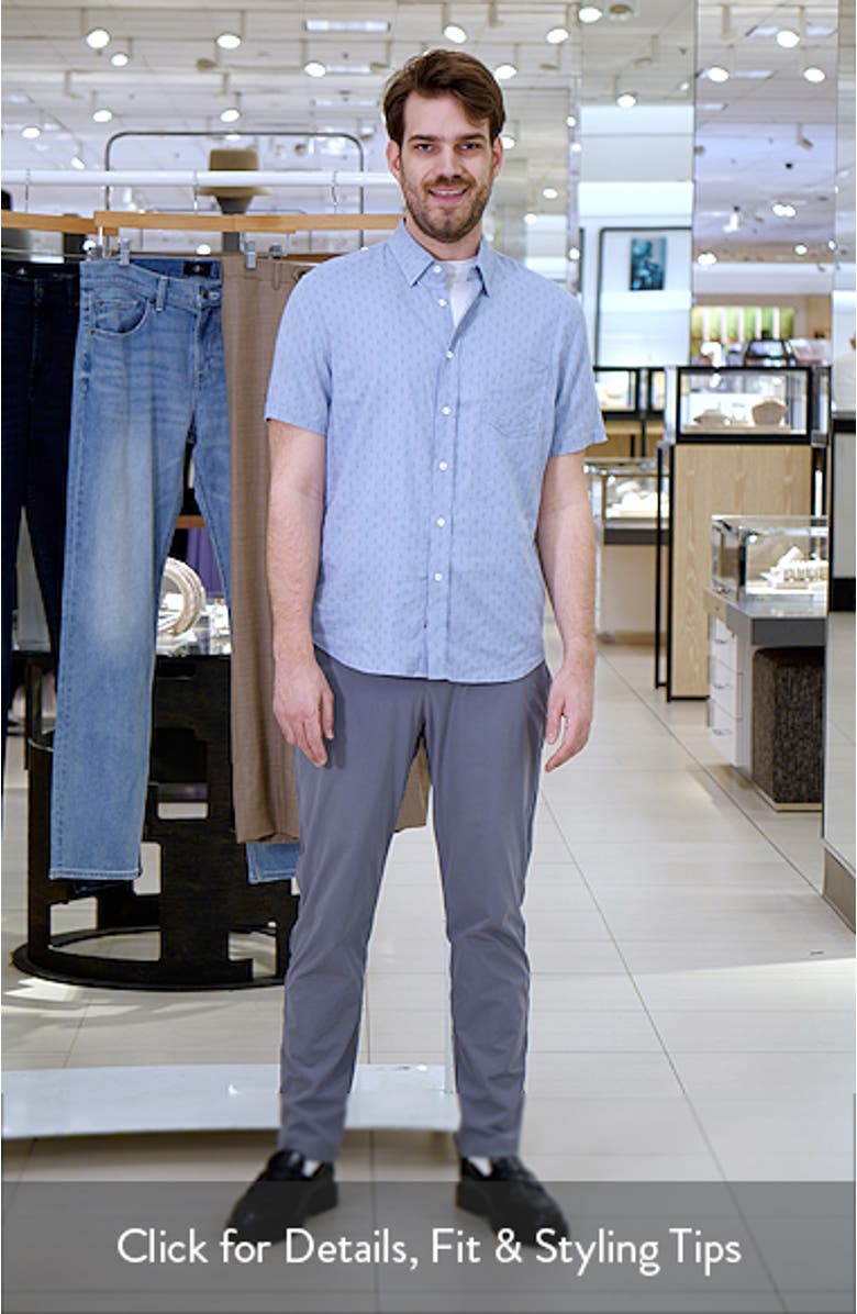 Carson Short Sleeve Stretch Linen Blend Button-Up Shirt, sales video thumbnail