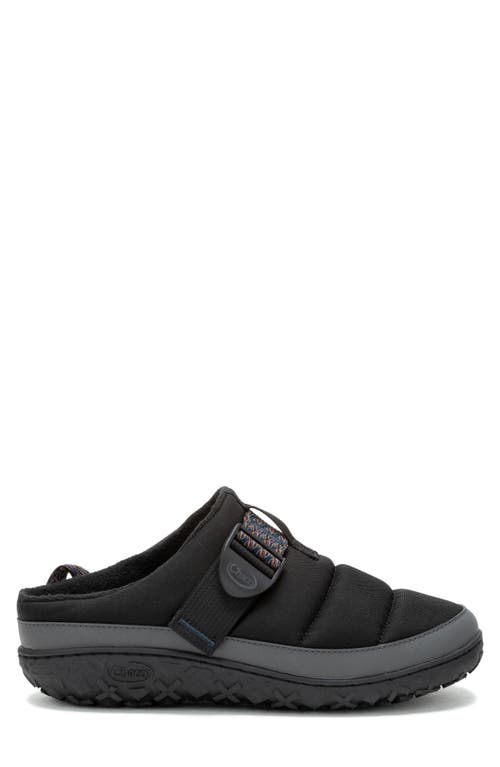 Chaco Ramble Rugged Water Resistant Puffer Clog In Black Graphite
