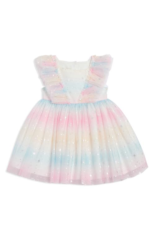 Pippa & Julie Victoria Galaxy Stripe Party Dress In Pink