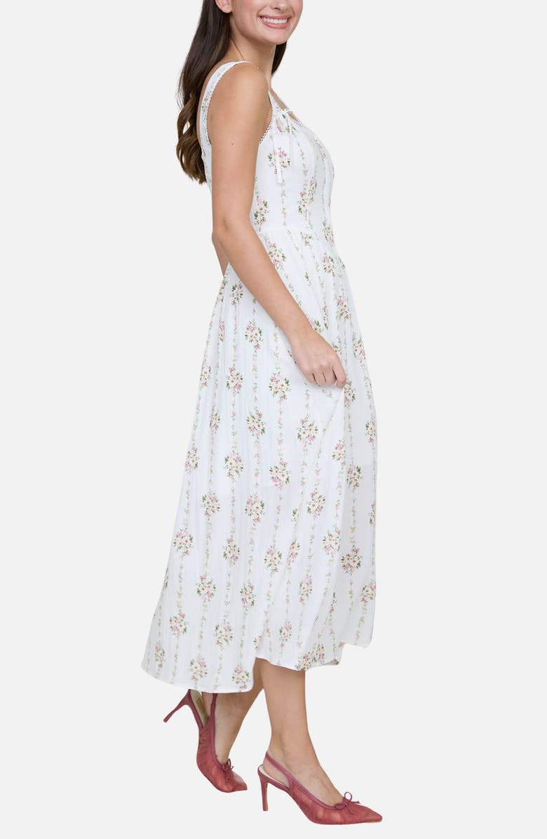 Blu Pepper Lace Trim Corset Fit & Flare Dress, Alternate, color, Ivory Multi