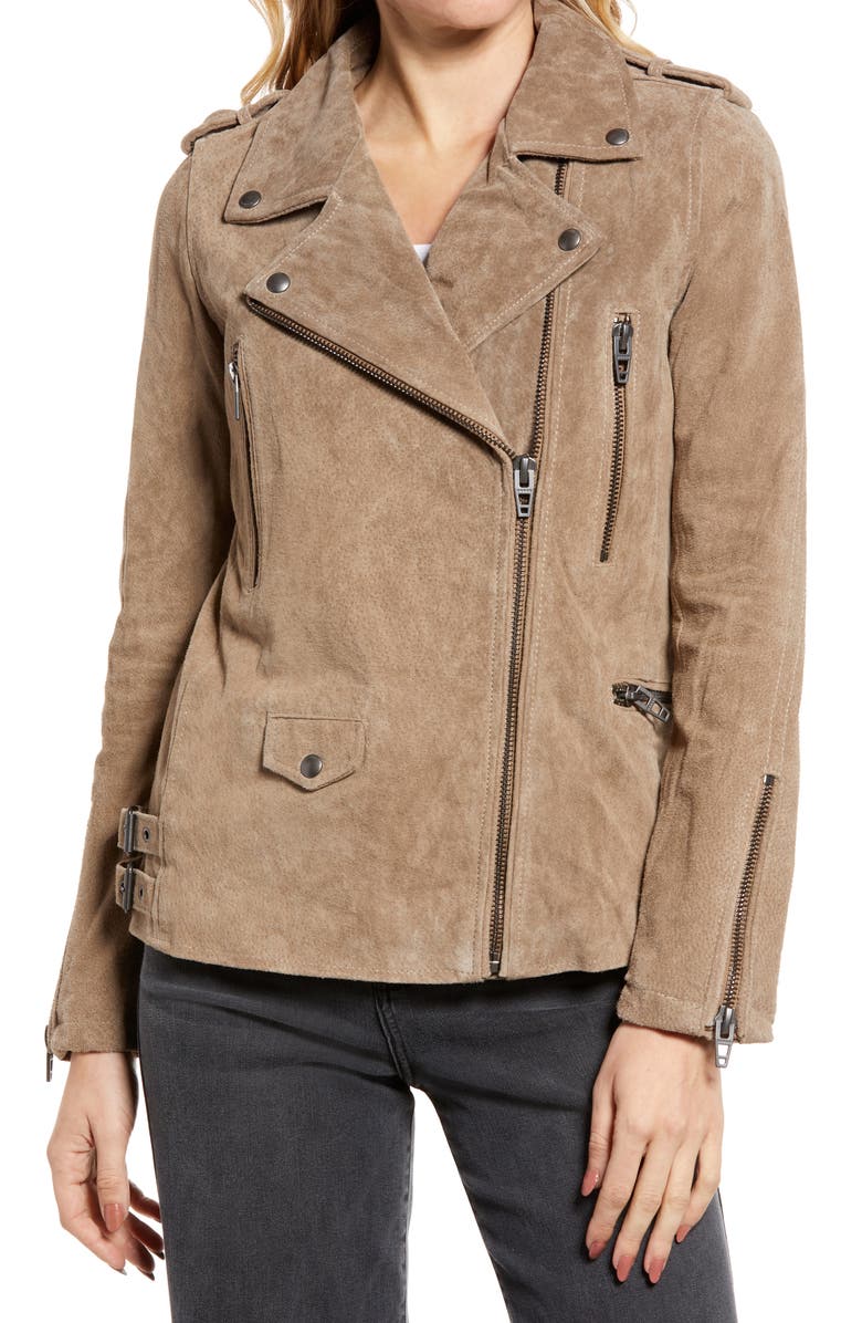 BLANKNYC Long Suede Moto Jacket, Alternate, color,