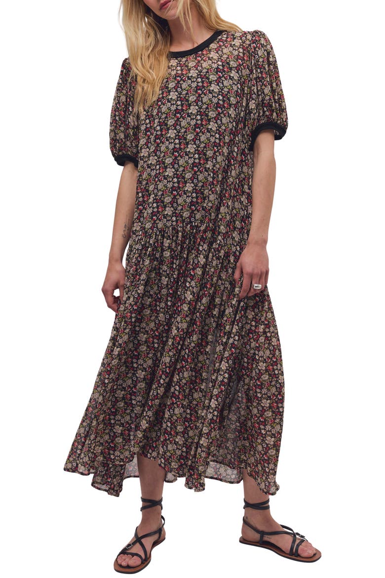 Courtside Crush Floral Maxi Dress, Main, color, BLACK COMBO