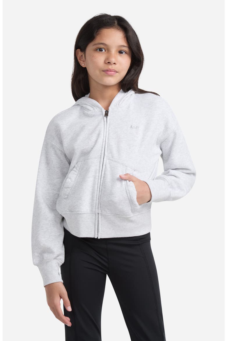 Kids' Essential Zip Hoodie, Main, color, LIGHT GREY HEATHER