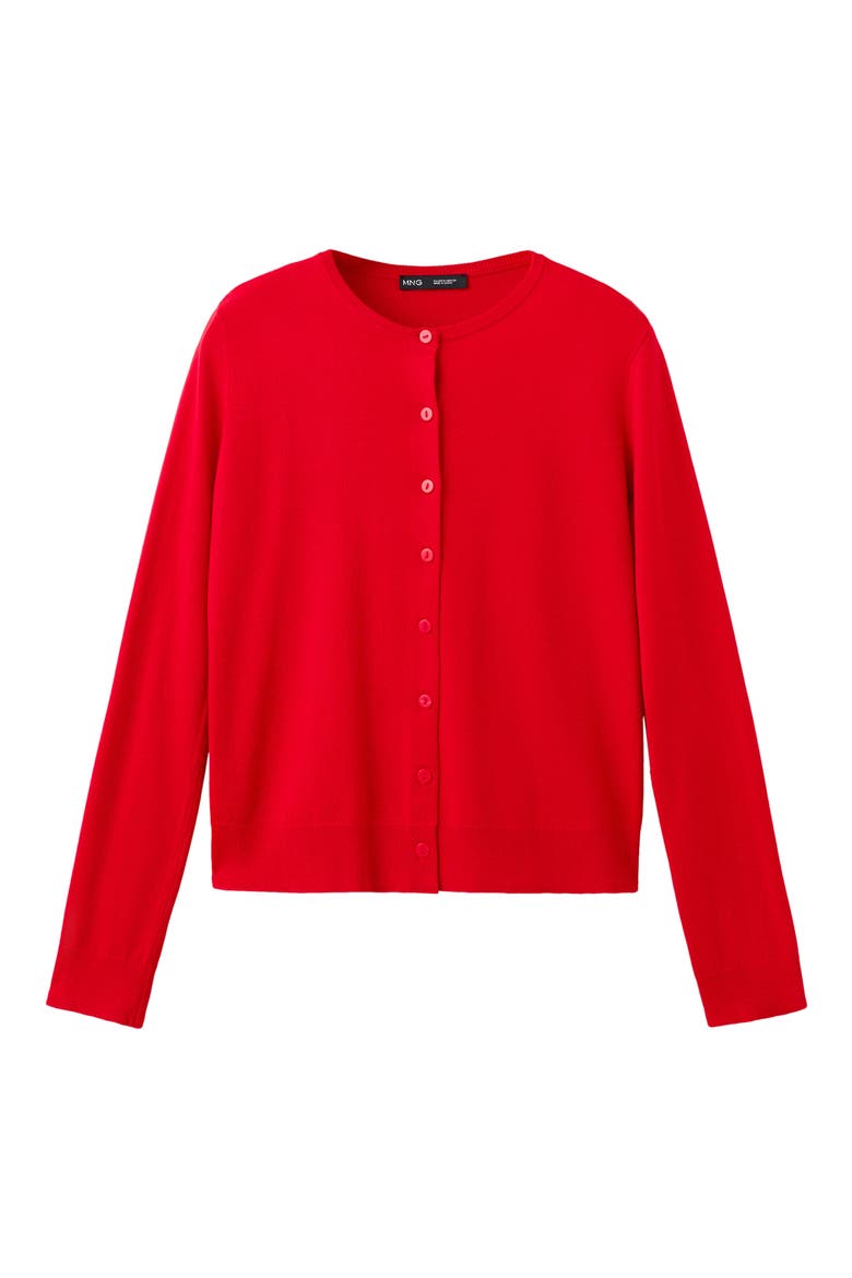Crewneck Cardigan, Alternate, color, RED