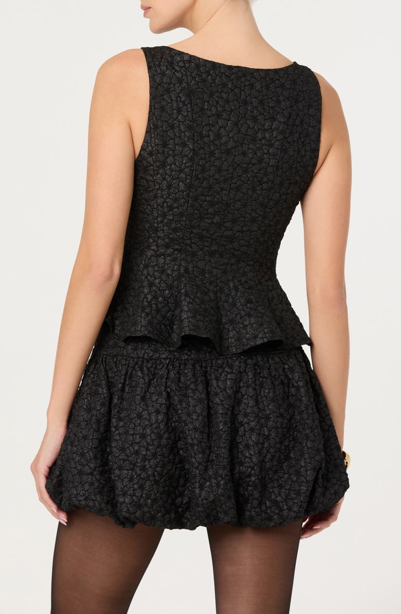 ASTR the Label Alea Sleeveless Peplum Top, Alternate, color, Black