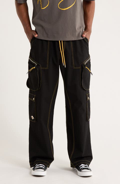 Contrast Cotton Ripstop Cargo Pants