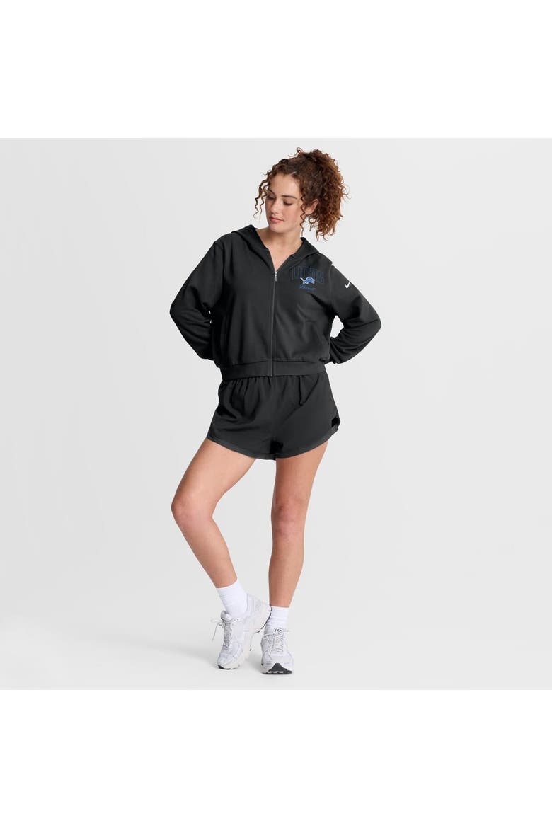 Women's Nike Black Detroit Lions Primetime Full-Zip Hoodie, Alternate, color, Black