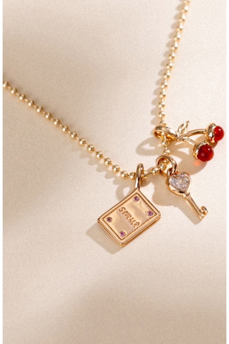 Smut Book Pendant Chain Necklace, Alternate, color, Gold Vermeil