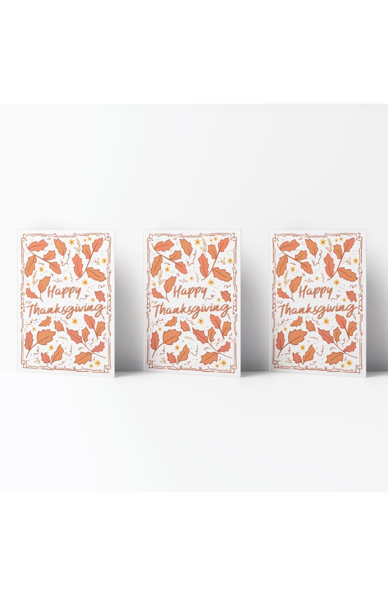 Ramus & Co Fall/Halloween Greeting Card Pack Sets (3 ct) Leafy Thanksgiving, Main, color, Multi-Pack