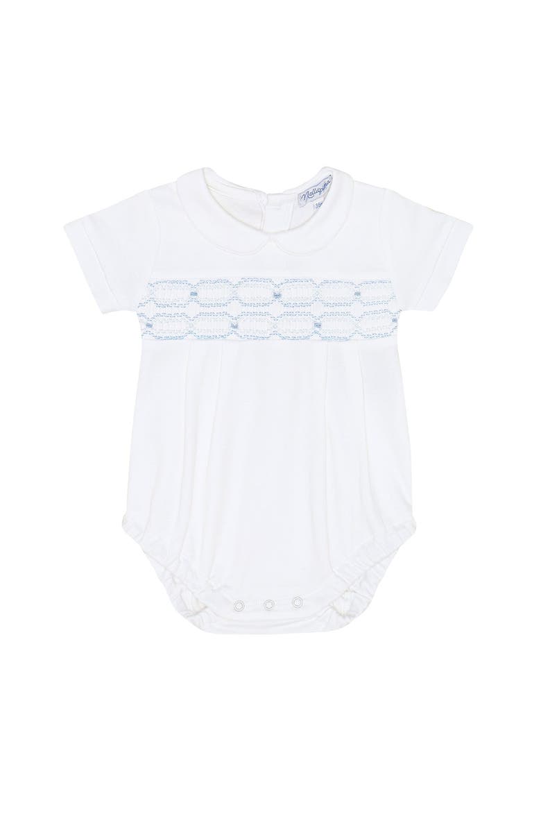 Nellapima Signature Smocked Boys Bubble - Baby, Main, color, White