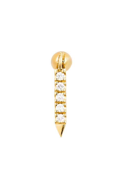 MARIA TASH MARIA TASH DIAMOND ETERNITY SINGLE BAR CHARM STUD EARRING