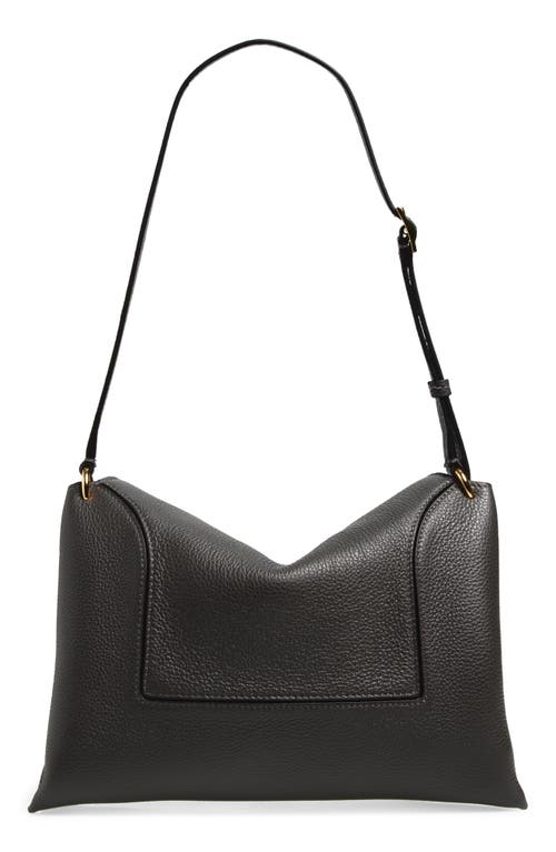 Wandler Penelope Slouch Leather Shoulder Bag In Black