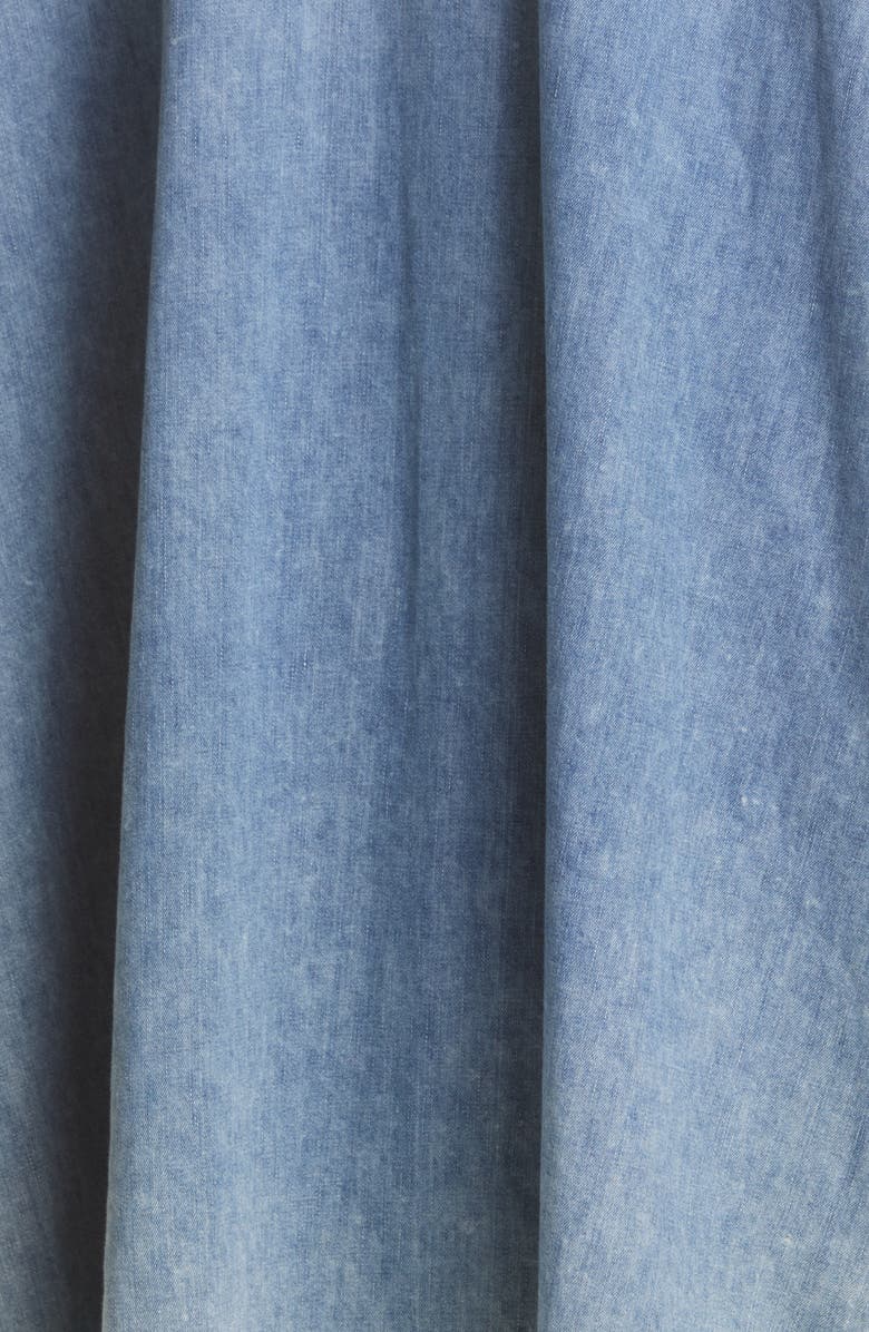R13 Oversize Boxy Denim Shirtdress, Alternate, color, Chester Blue