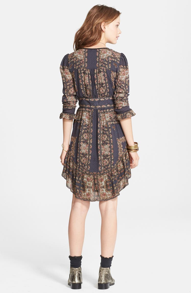 Free People 'Bridgette' Print Ruffle Hem Dress, Alternate, color, 
