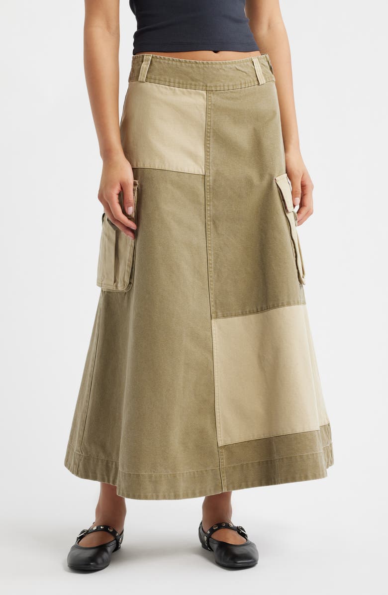 Damson Madder Marcelle Barn Midi Skirt, Main, color, Olive
