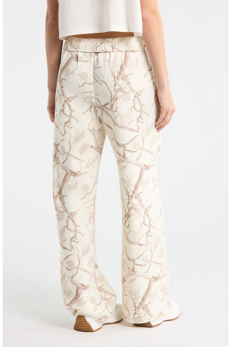 Tree Camo Fleece Pants, Alternate, color, MARSHMALLOW