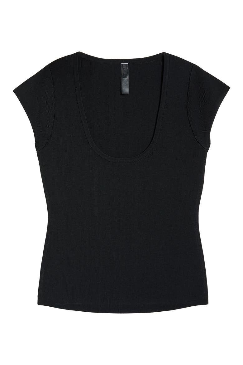 Scoop Neck Top, Main, color, OBSIDIAN