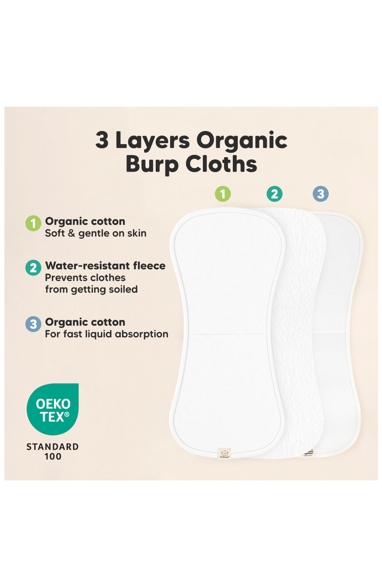 Baby Burp Cloths, Alternate, color, Eclipse