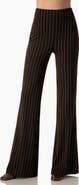 IVONNE Pinstripe High-waist Wide-leg Flared Trousers