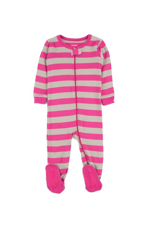 Footed Striped Cotton Matching Family Pajamas (Baby)