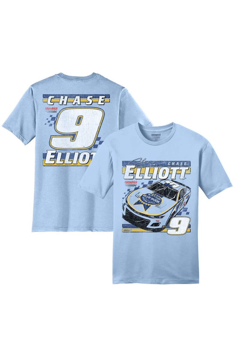 HENDRICK MOTORSPORTS TEAM COLLECTION Men's Hendrick Motorsports Team Collection  Light Blue Chase Elliott Kelley Blue Book T-Shirt, Main, color, 