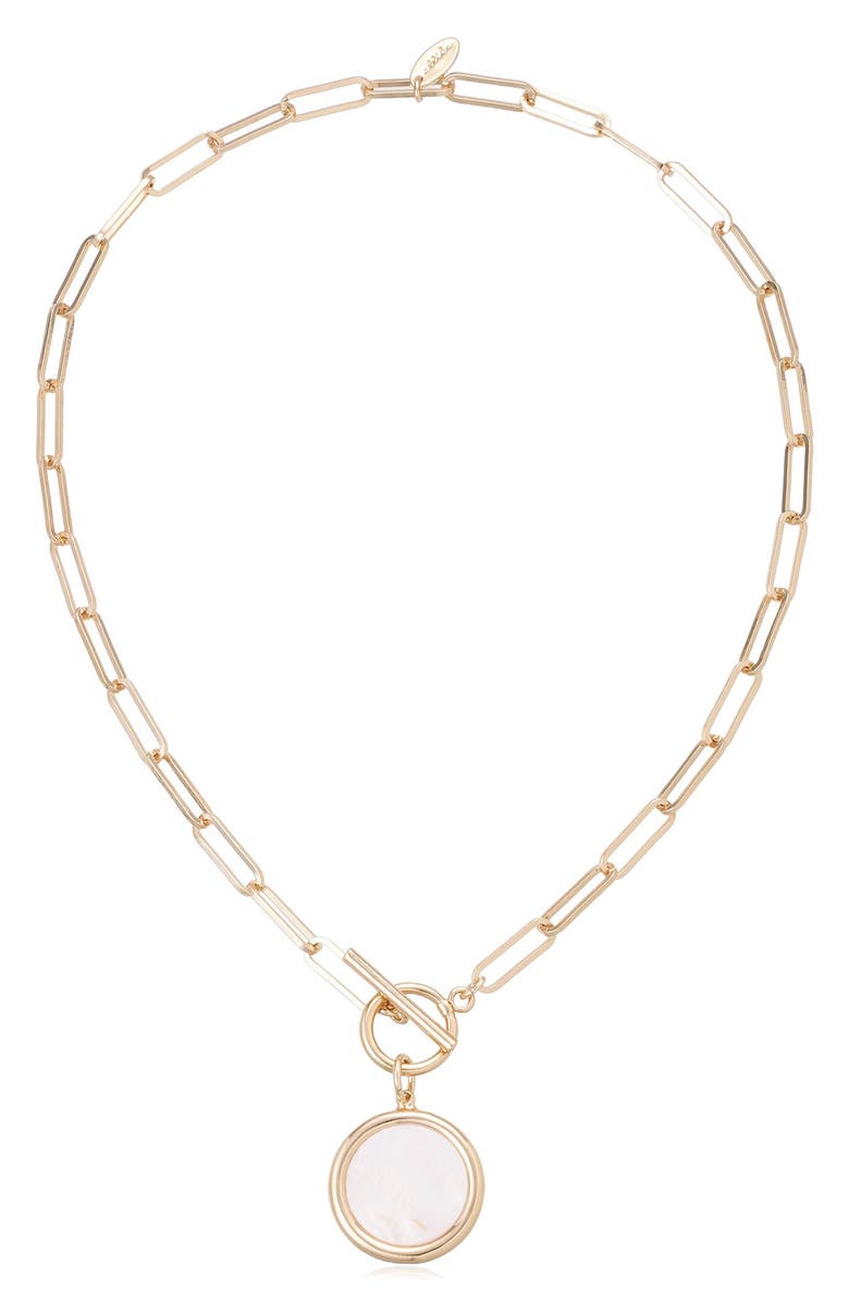 Ettika Pendant Toggle Necklace, Alternate, color, Gold