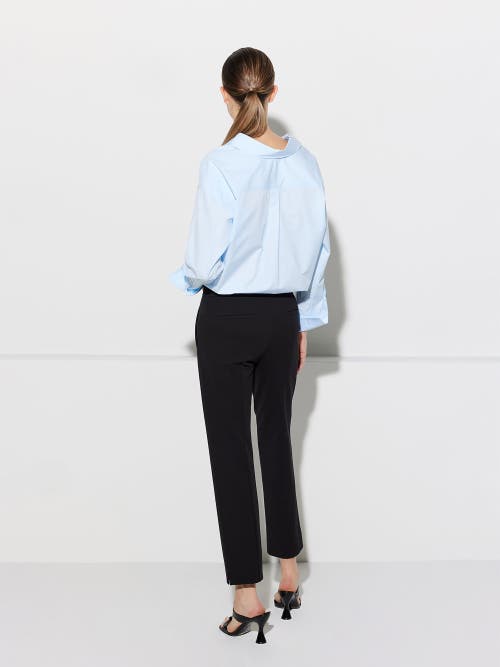 Callas Milano Charlotte Stretch Jersey Cropped Boy Pants In Black