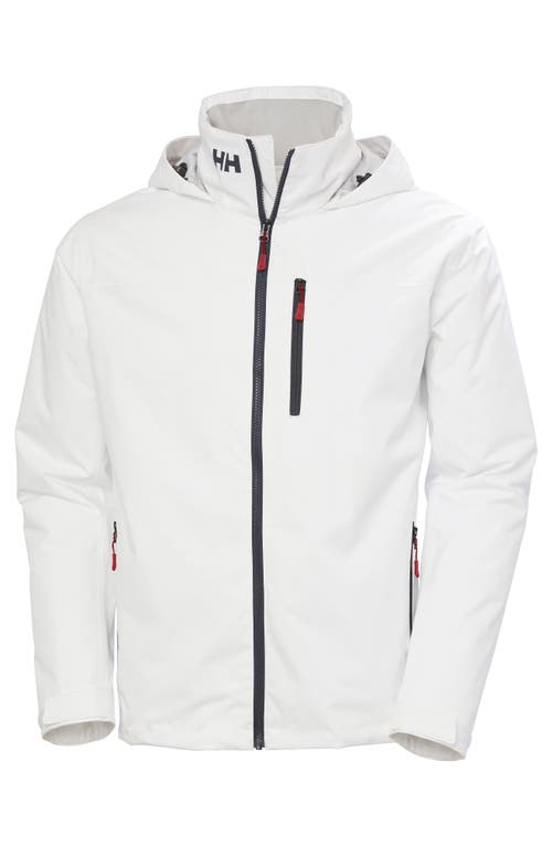 Helly Hansen Hooded Crew 2.0 Waterproof Midlayer Sailing Jacket In White