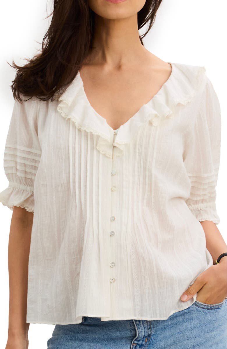 HATCH The Lou Lou Nursing Blouse, Main, color, Vanilla