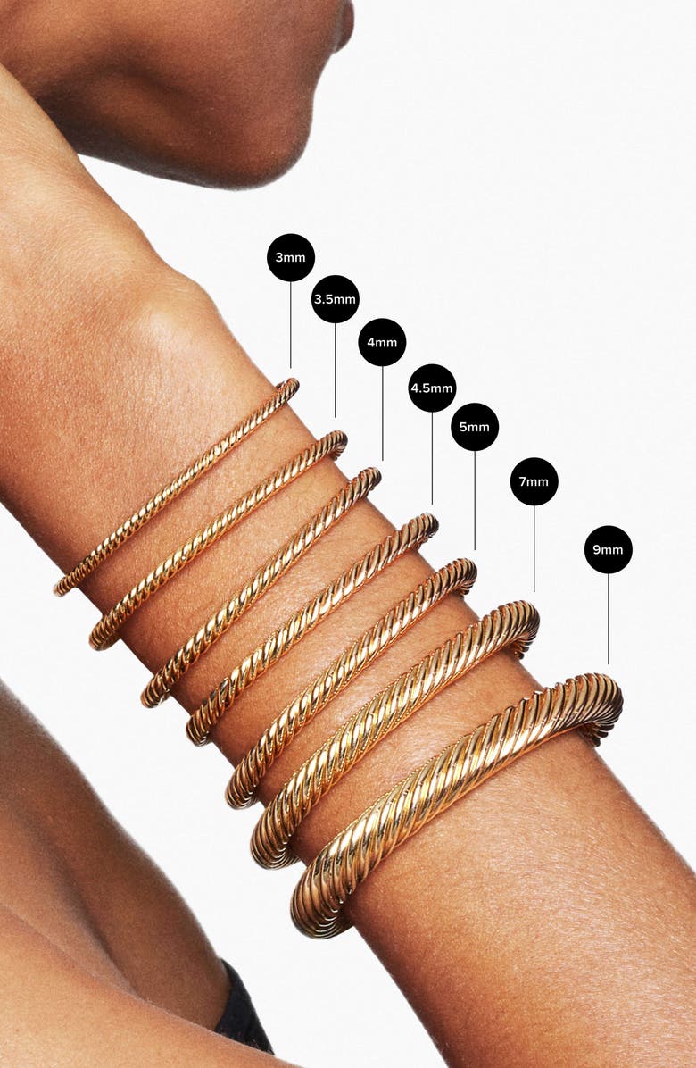 Cablespira<sup>®</sup> Bracelet in 18K Gold with Pearls & Pavé Diamonds, 3mm