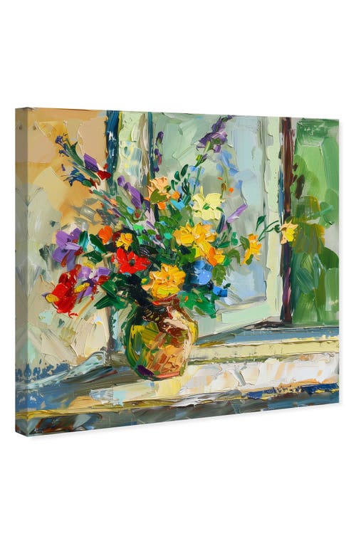 Wynwood Studio Vase By The Window Canvas Wall Art In Green