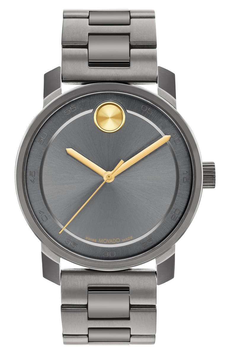 Movado Bold Access Bracelet Watch, 41mm, Main, color, Grey