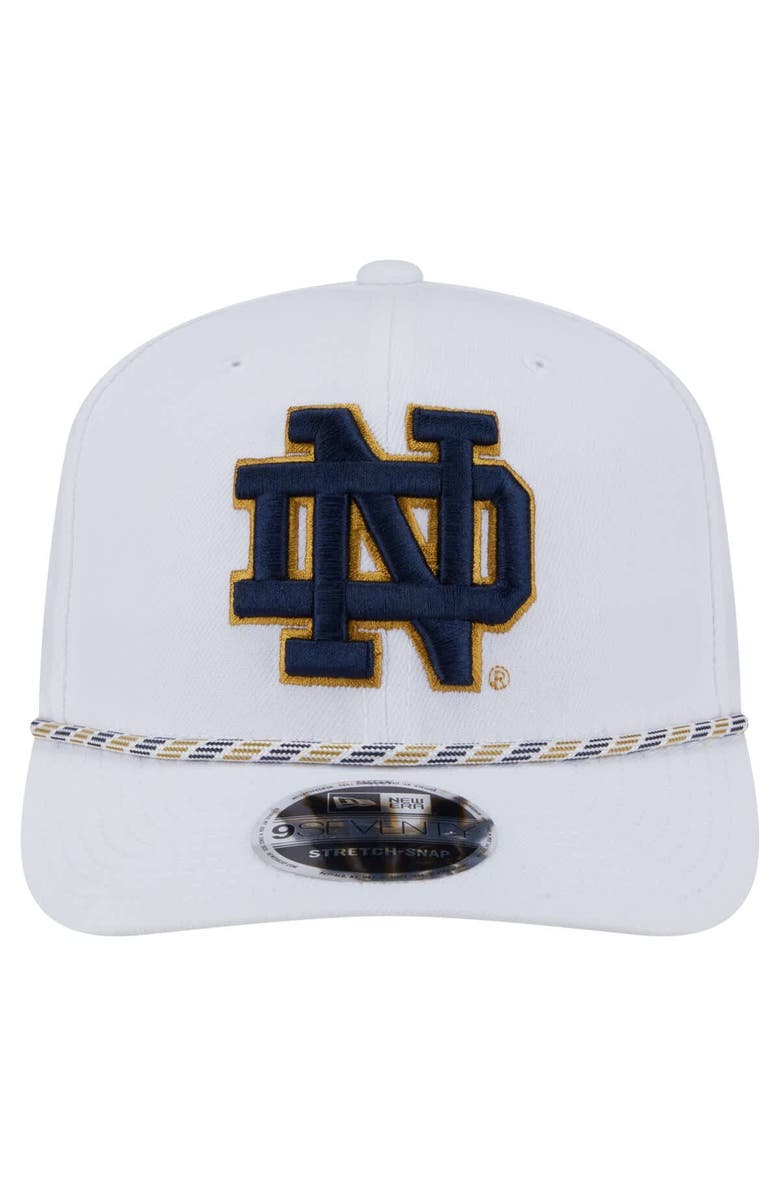 New Era Men's New Era  White Notre Dame Fighting Irish 9SEVENTY Stretch-Snap Hat, Alternate, color, 